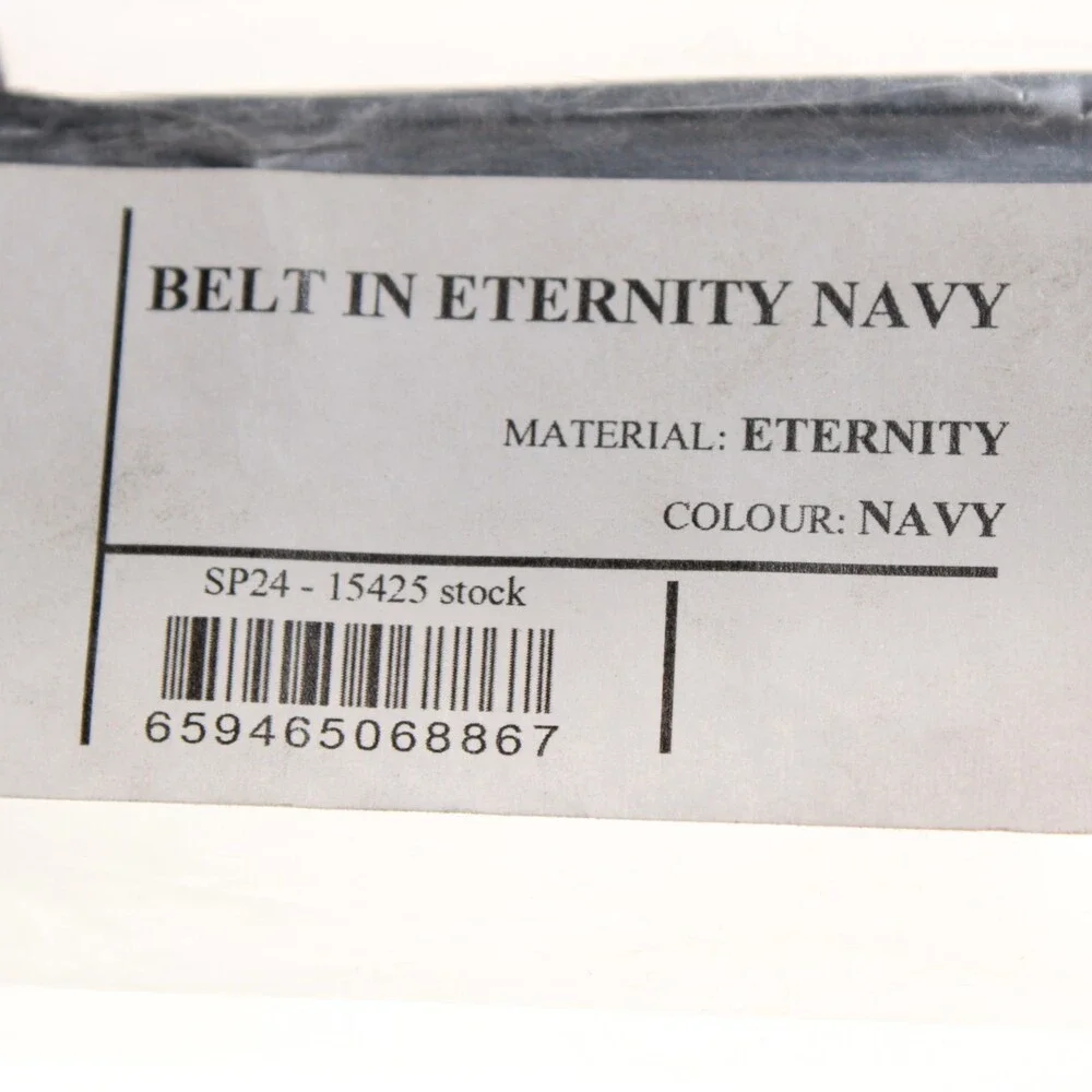 Di Bianco NWT Cut to Size Dress Belt In Solid Navy Blue Leather One Size
